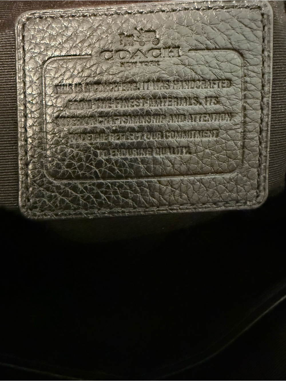 Coach Isabelle Black Pebbled Leather Hobo Bag - Picture 15 of 16